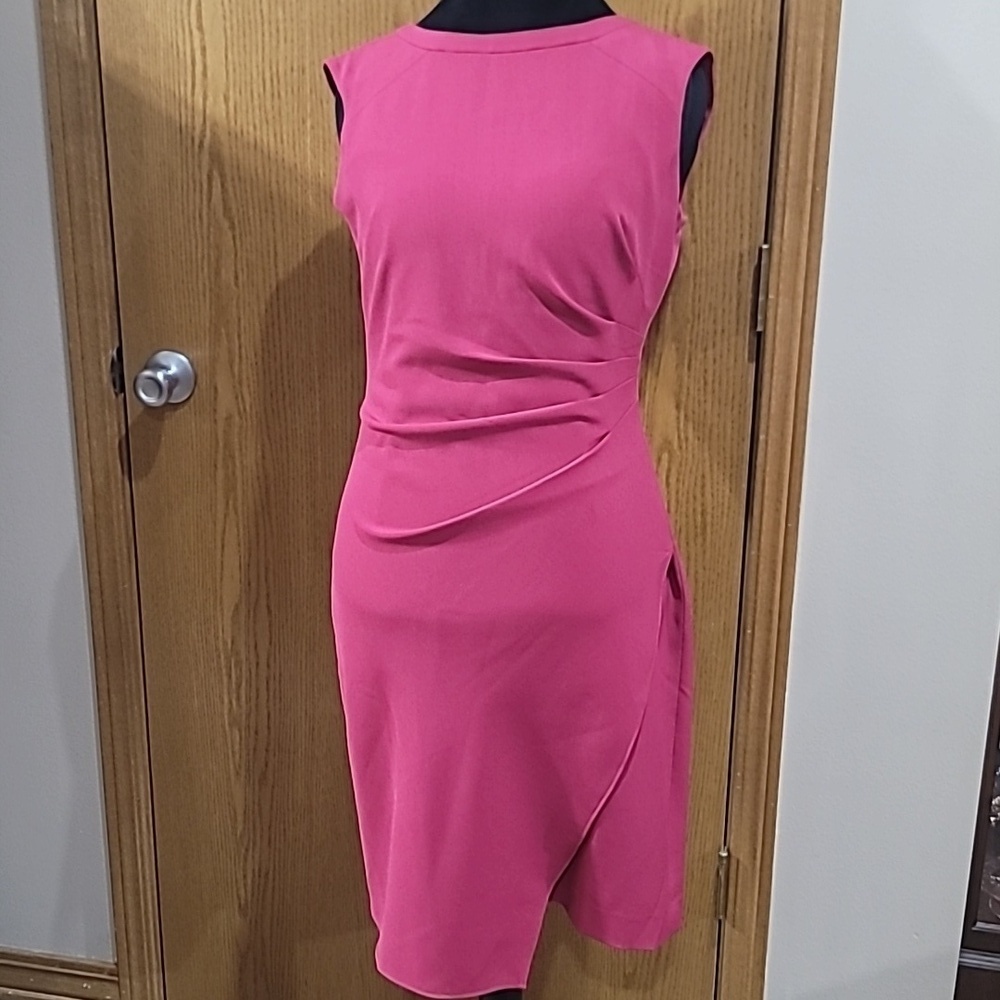 White House Black Market Fuchsia Midi Dress
